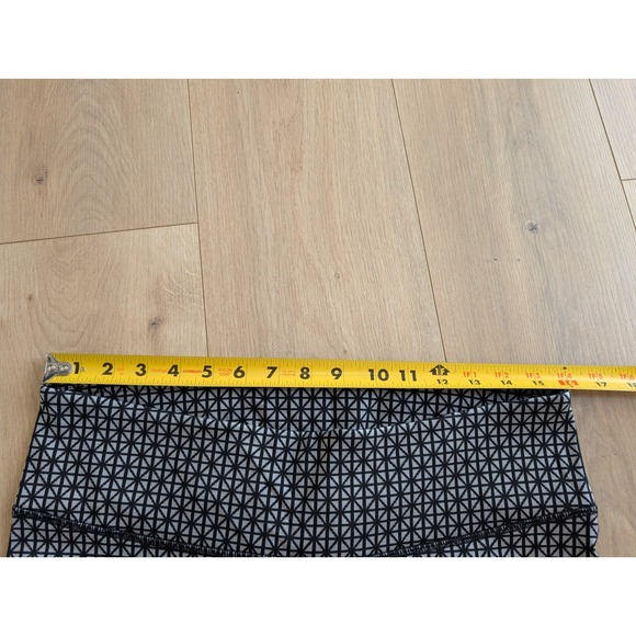 LULULEMON Wunder Under Pant Full-On Luon Tri Geo Silver Spoon Black Size 10 RARE - Picture 4 of 14